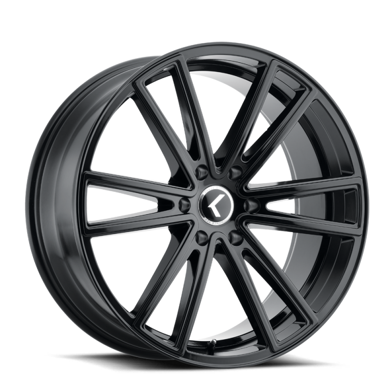 Kraze KR190 Lusso 22x8.5 / 5x112 BP / 38mm Offset / 66.56mm Hub Gloss Black Wheel