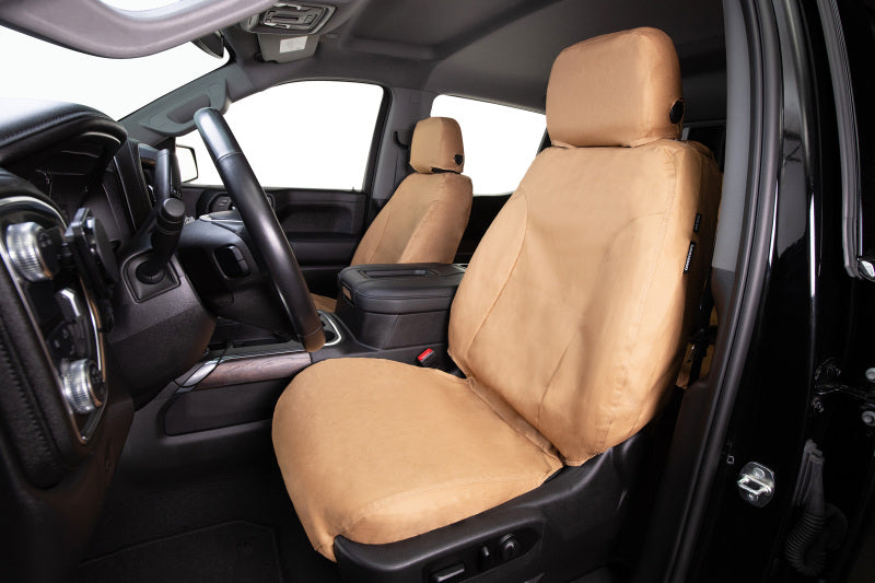 Covercraft 19-26 Mercedes-Benz Sprinter Polycotton SeatSaver Custom Front Row Seat Covers-Tan