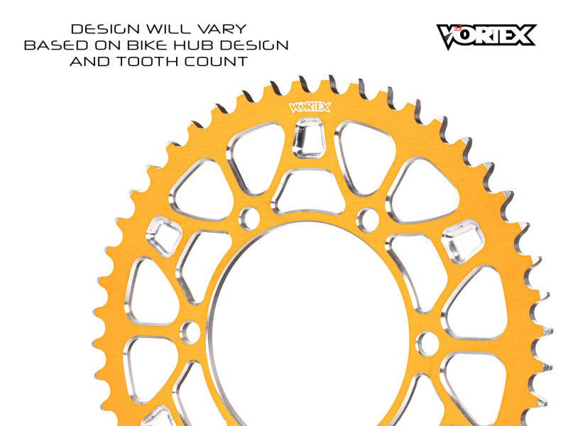 Vortex Racing V4 49 Tooth 520 Rear Sprocket - Orange