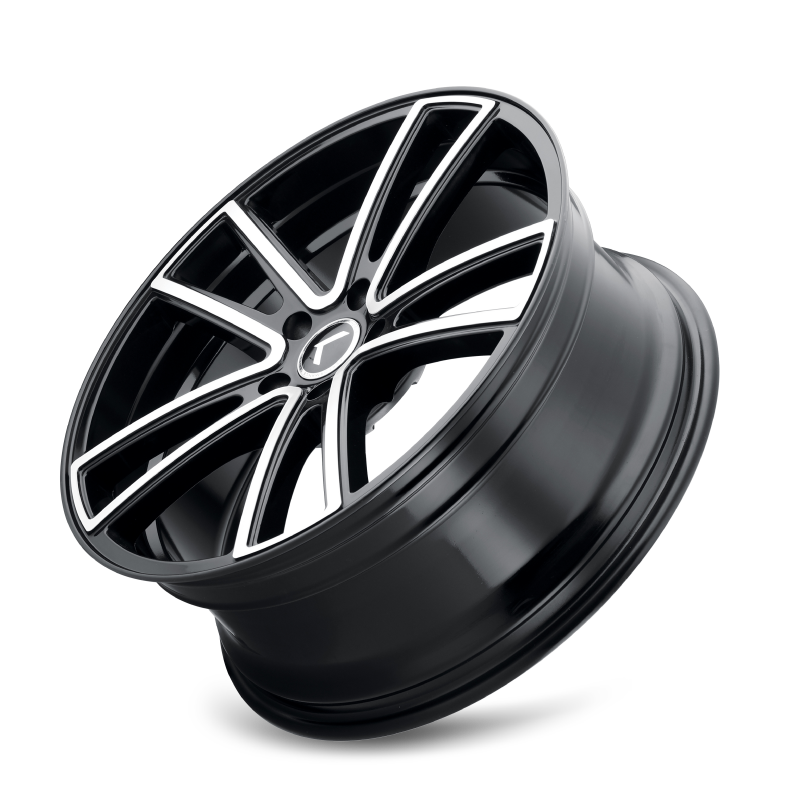 Kraze KR190 Lusso 22x8.5 / 5x120 BP / 38mm Offset / 74.1mm Hub Gloss Black Machined Wheel