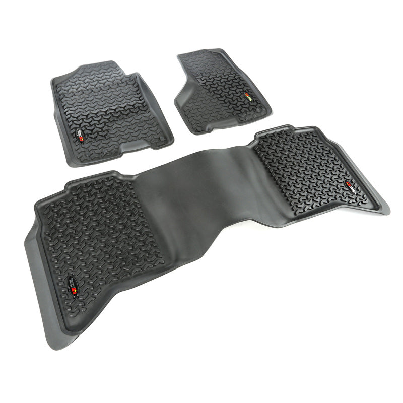 Rugged Ridge Floor Liner Front/Rear Black 2009-2017 Dodge Ram 1500 / 2500 / 3500 Crew Cab