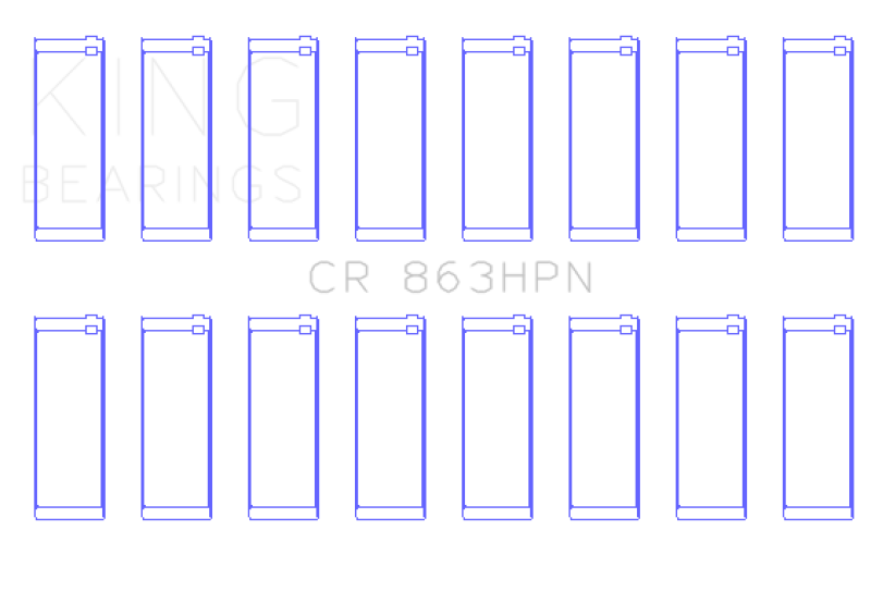 King Engine Bearings Chrysler 361/383 (Size STD) Performance Rod Bearing Set