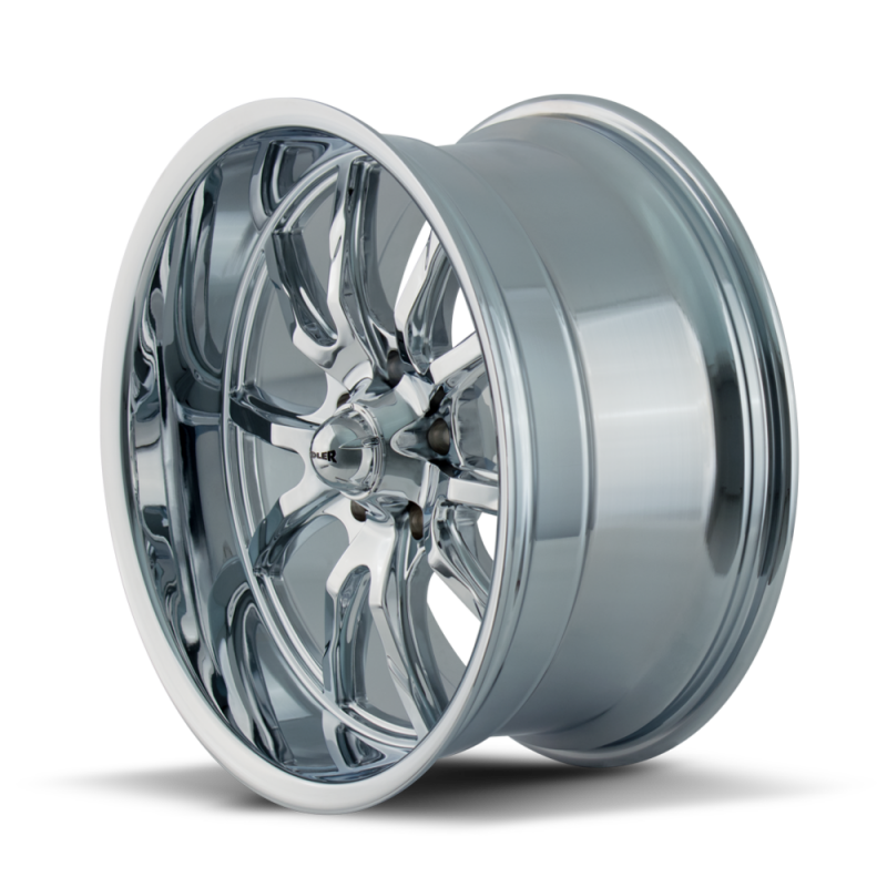 Ridler 650 18x9.5 / 5x114.3 BP / 0mm Offset / 83.82mm Hub Chrome Wheel