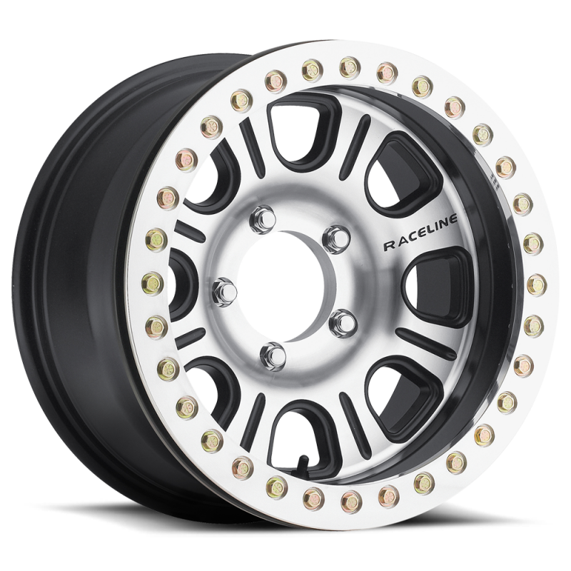 Raceline RT232 Monster BMF 17x8.5in / 5X5.5DBP BP/-19mm Offset /107.95mm Bore - Satin Blk Machined
