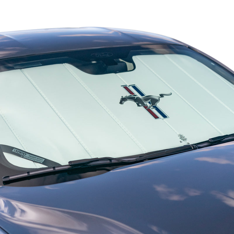 Covercraft UVS100 Premier Series Custom Sunscreen with Ford Mustang Tri-Bar logo