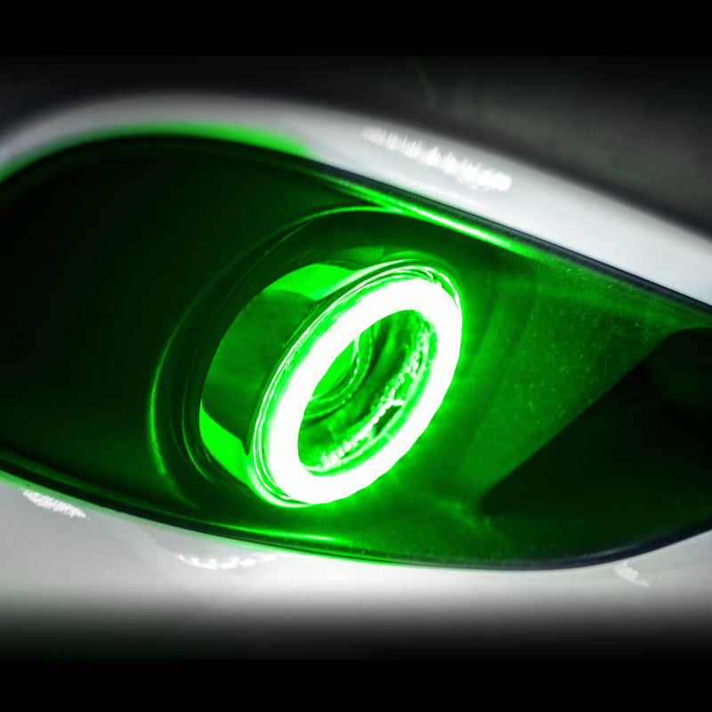 Oracle 14-15 Chevrolet Silverado Surface Mount LED Fog Light Halo Kit - Green