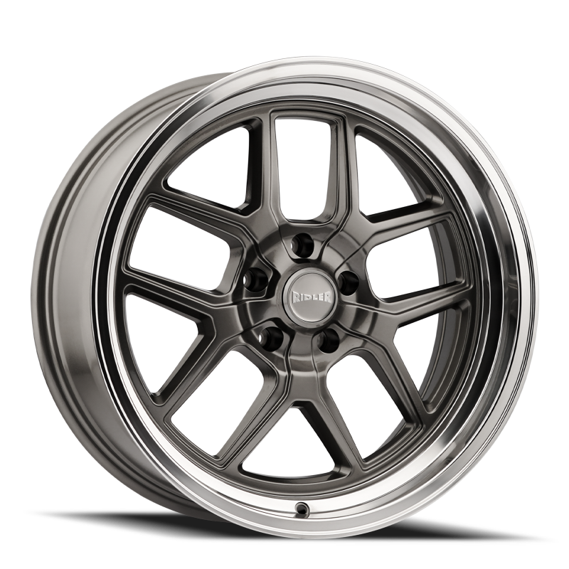Ridler 610 20x10 / 5x127 BP / 0mm Offset / 83.82mm Hub Gloss Grey Polished Wheel