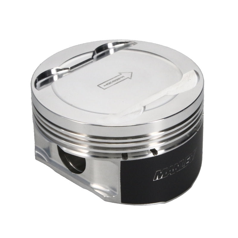 Manley Ford 3.7L Cyclone 3.780in Bore -5.0cc Dish (9.5:1 Comp) Coated Piston Set