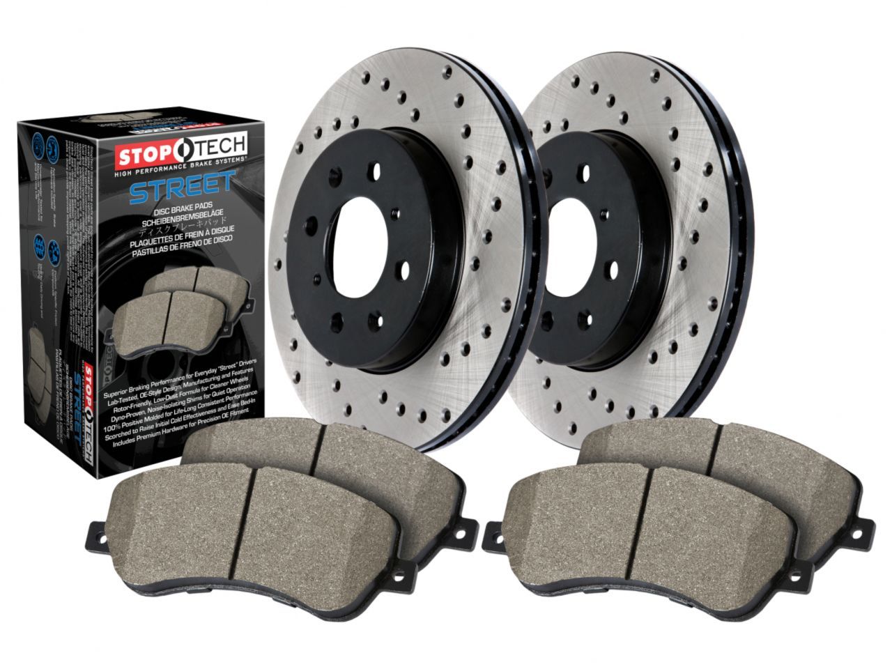 Street Axle Pack Drilled & Slotted, Rear
