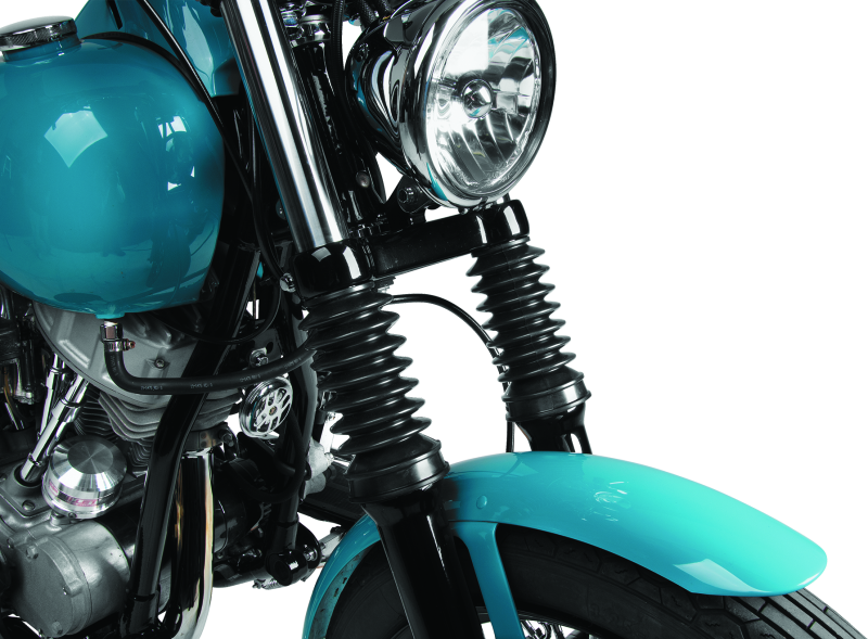 Bikers Choice 41MM Black Fork Boots Extended 8.58in / Collapsed 4in (Pair)