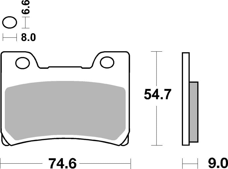 Brembo OE 92-95 Yamaha FZR R 600cc Sinter Brake Pad - Front