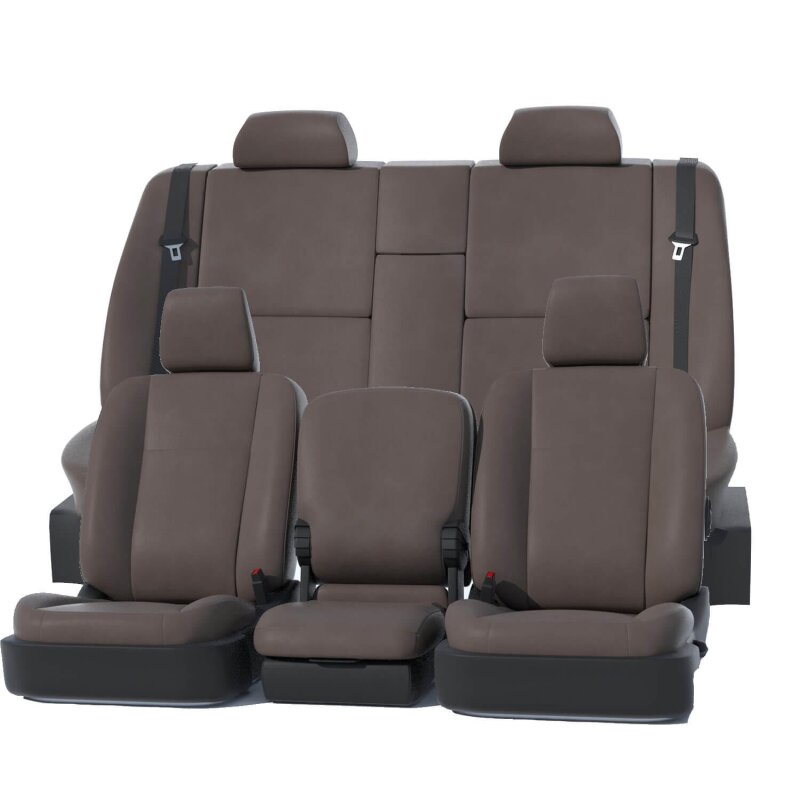 Covercraft 23-24 Ford SuperDuty Leatherette PrecisionFit Custom Front Row Seat Covers - Stone