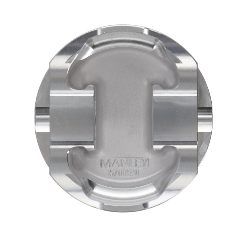 Manley Ford 3.7L Cyclone 3.780in Bore -5.0cc Dish (9.5:1 Comp) Coated Piston Set