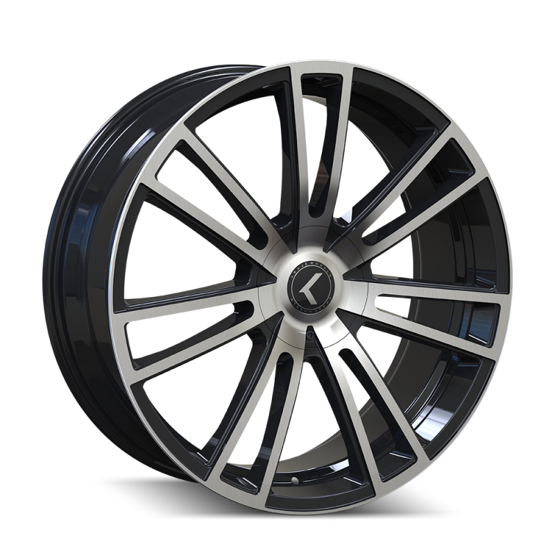 Kraze KR183 Spectra 22x8.5 / 5x110/127 BP / 38mm Offset / 72.62mm Hub Gloss Black Machined Wheel
