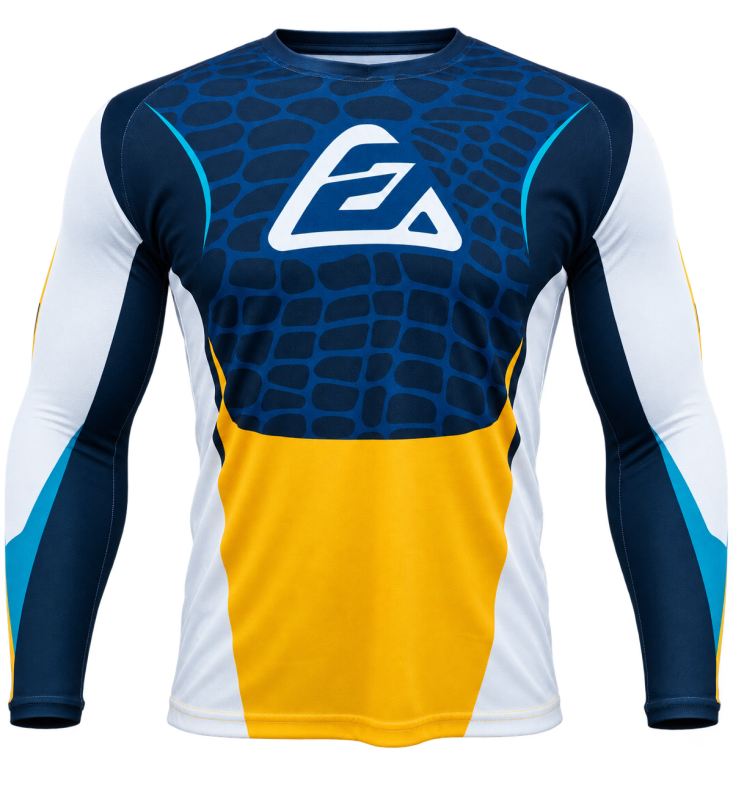 Answer Syncron Raceday Jersey Yellow/Navy/Cyan/White - Small