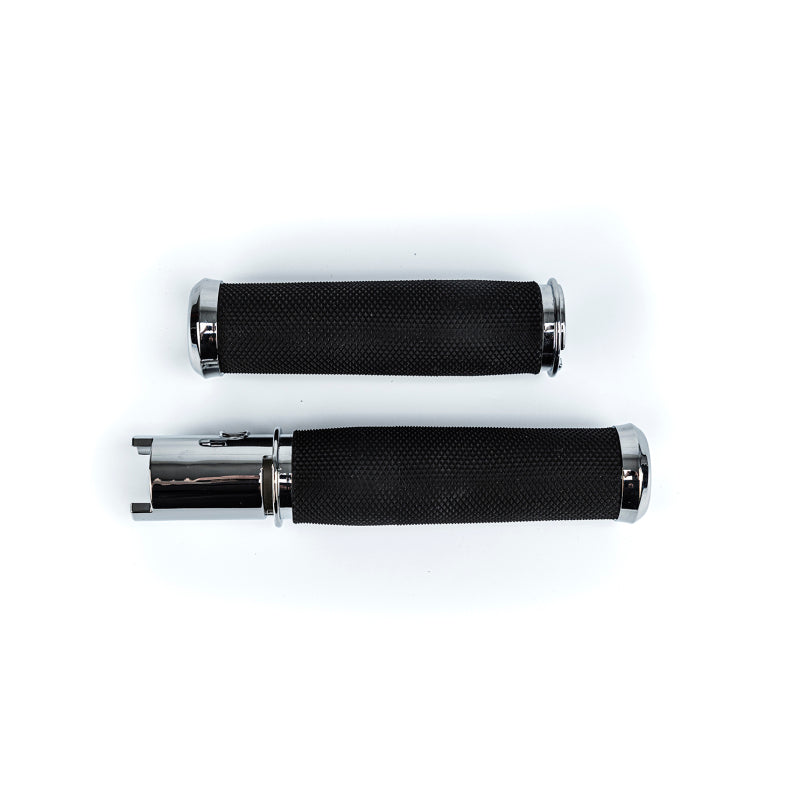 Bikers Choice Billet Aluminum Chrome Throttle-By-Wire Contour Grips