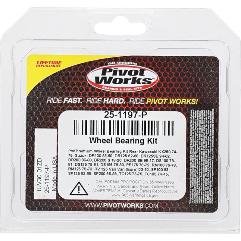Pivot Works Kawasaki, Suzuki, Yamaha Wheel Bearing Kit Premium Bearings