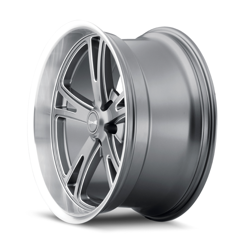 Ridler 606 20x10 / 5x127 BP / 0mm Offset / 83.82mm Hub Gloss Grey Machined Wheel