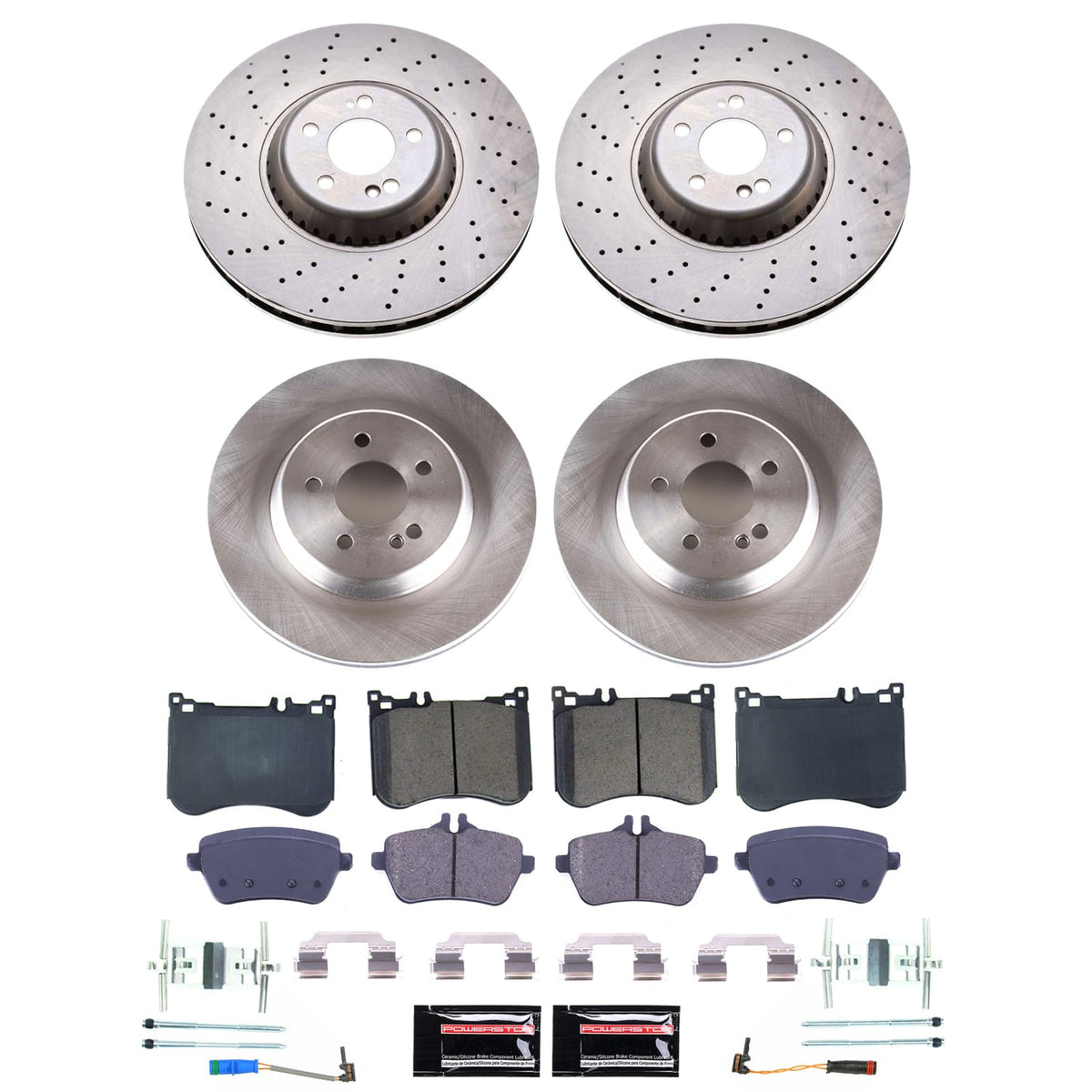 Power Stop 18-20 Mercedes-Benz S450 Front & Rear Autospecialty Brake Kit