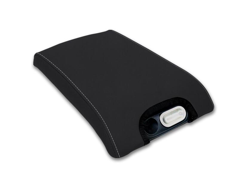 PRP 10-14 Ford Raptor Center Console Cover- Black with Silver Stitch