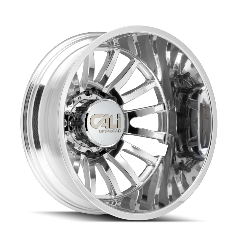 Cali Off-Road 9110D Summit Dually 22x8.25 / 8x200 BP / 115mm Offset / 142mm Hub Polished Wheel