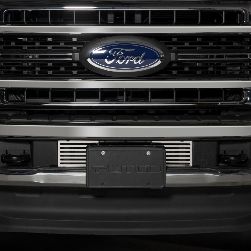 Putco 23-24 Ford F250/F350 Super Duty Bar Design Bumper Grille Inserts - Polished SS