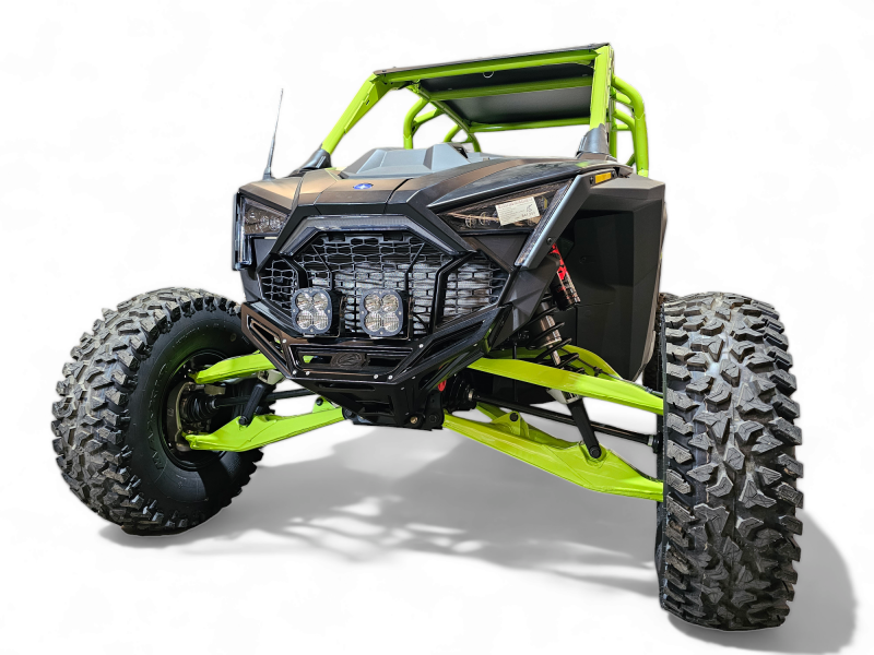 Elektric Offroad 2022-2025 Polaris Rzr Pro R/ Pro S/Turbo R Billet Front Winch Bumper Anodized Black