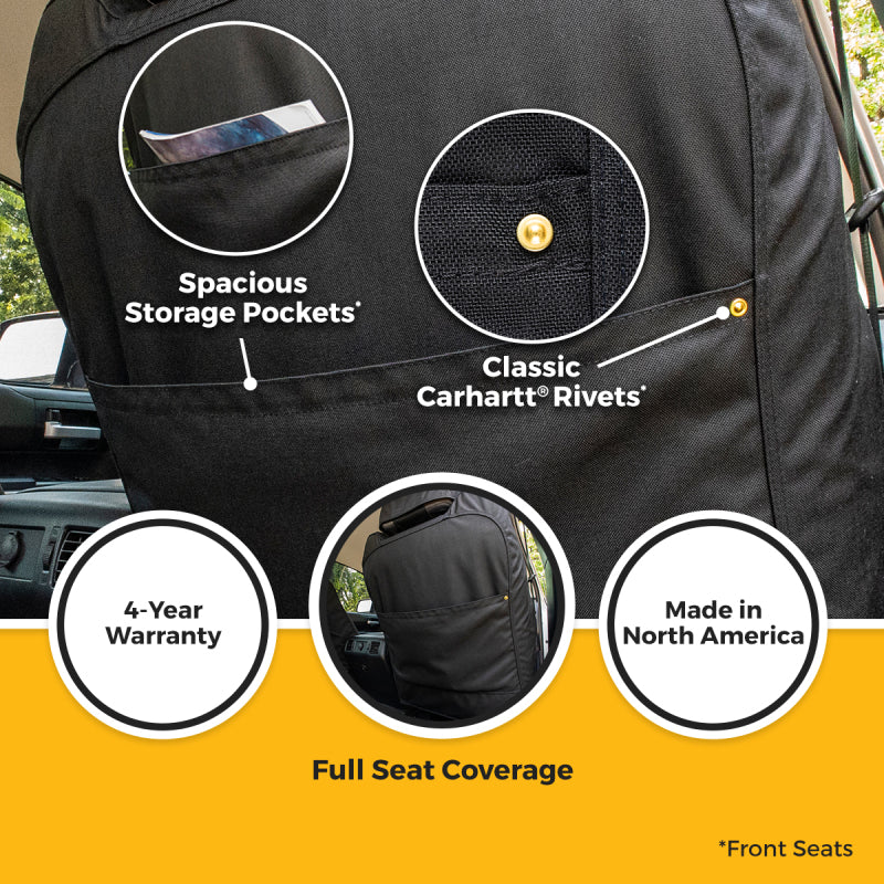 Covercraft 23-25 RAM Pro Master Cargo Carhartt Super Dux SeatSaver Frt Row Custom Seat Cover- Black