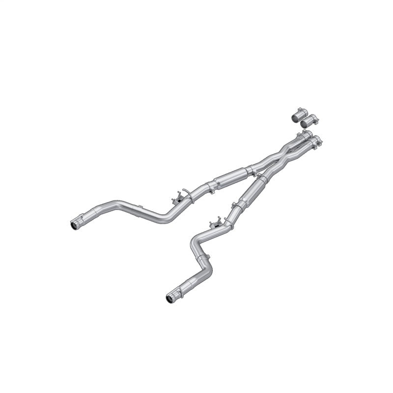 MBRP 15-23 Dodge Challenger 6.2L, 6.4L HEMI AL Steel 3in Cat-Back Dual Split - Street Version