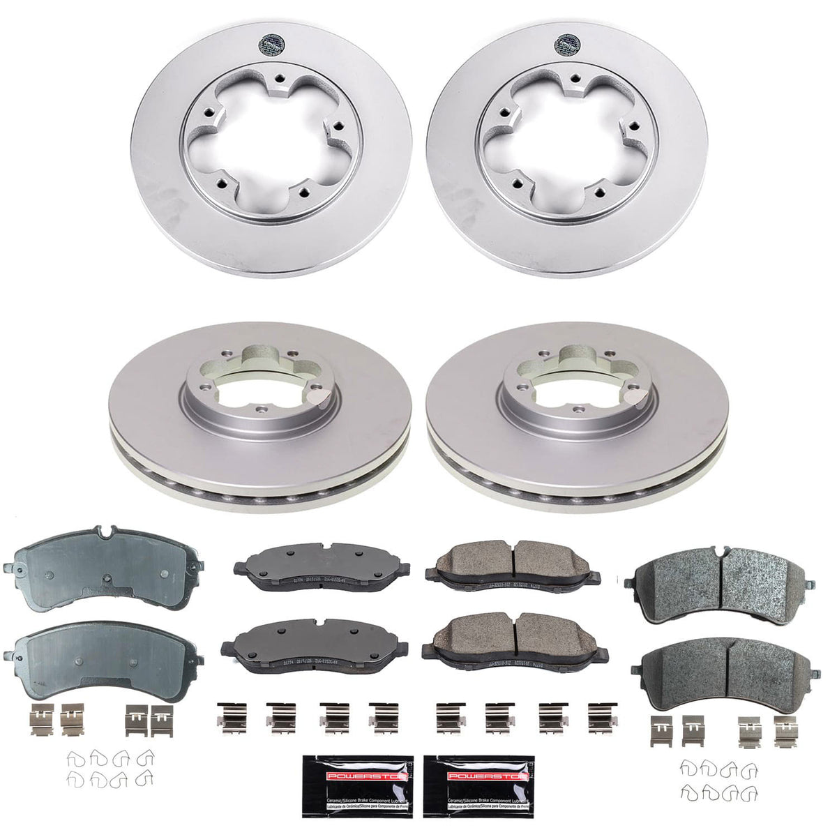 Power Stop 2020 Ford Transit-150 Front and Rear Z17 Coated Brake Kit