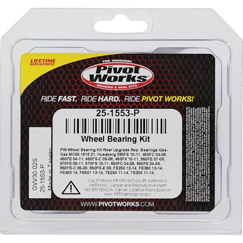 Pivot Works 22-23 Gas-Gas MC85 1714 Wheel Bearing Kit Rear Upgrade Rep. Bearings