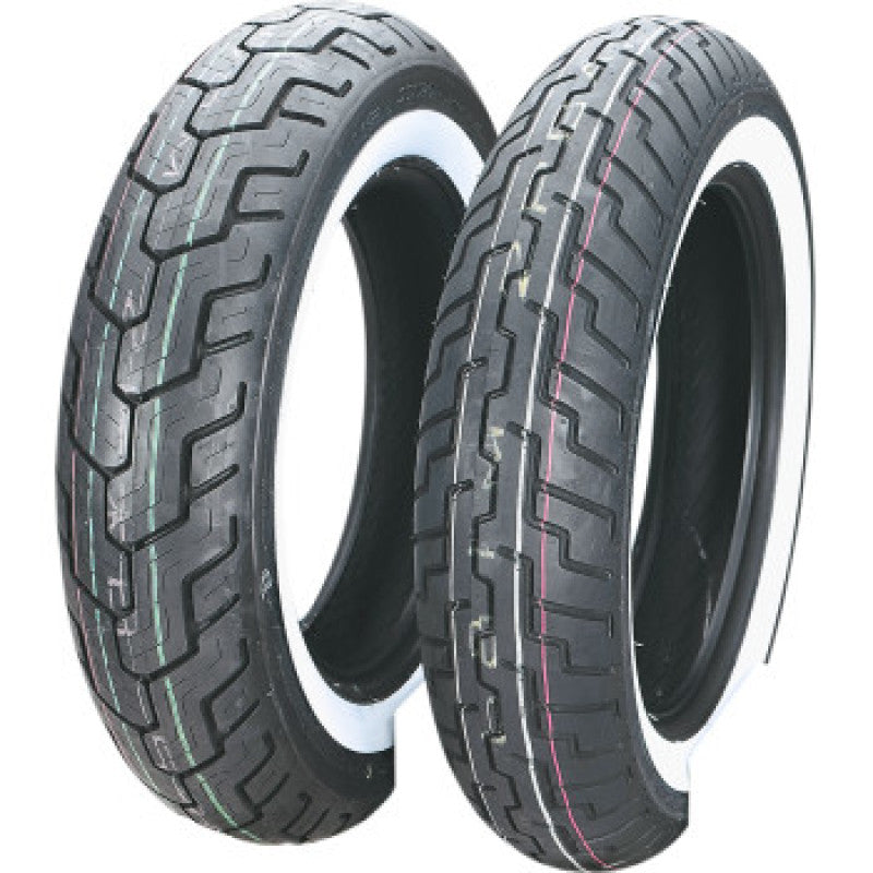 Dunlop D404 Front Tire - 140/80-17 M/C 69H TL - Wide Whitewall