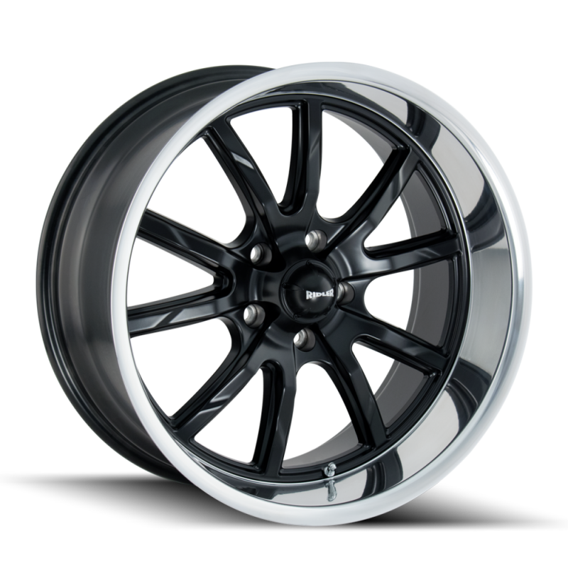 Ridler 650 20x10 / 5x127 BP / 0mm Offset / 83.82mm Hub Matte Black Polished Wheel