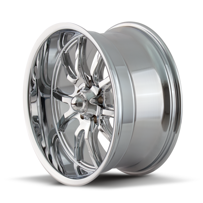 Ridler 650 18x9.5 / 5x114.3 BP / 0mm Offset / 83.82mm Hub Chrome Wheel
