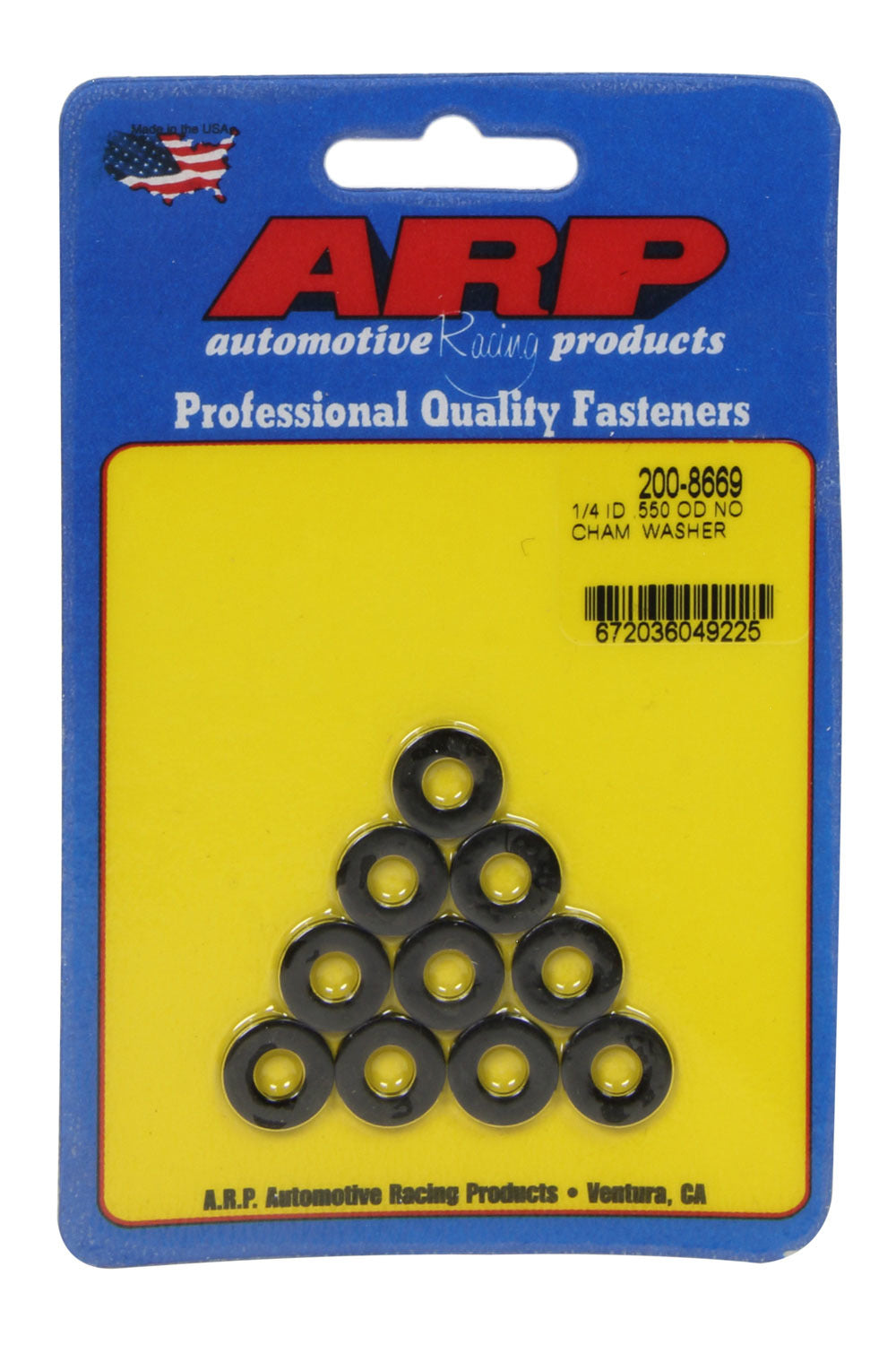 ARP 0.550 in. O.D., 0.250 in. I.D., 0.075 in Special Purpose Washers - Set of 10