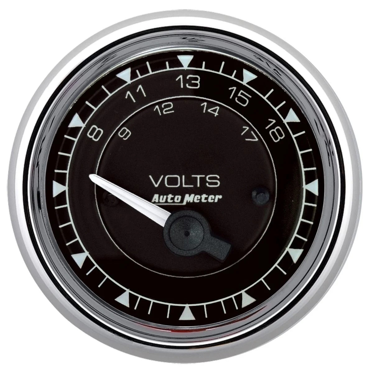 AutoMeter Chrono 2-1/16in 18V Electric Voltmeter Gauge - Chrome