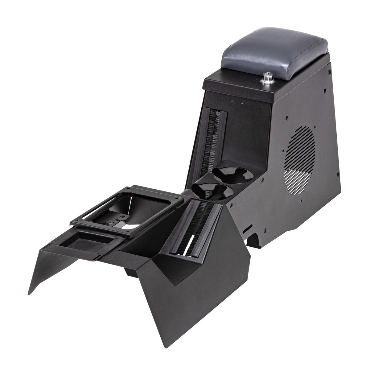Tuffy 97-06 Jeep Wrangler TJ Console Safe w/ Keyed Lock / Factory Console / Factory Subwoofer
