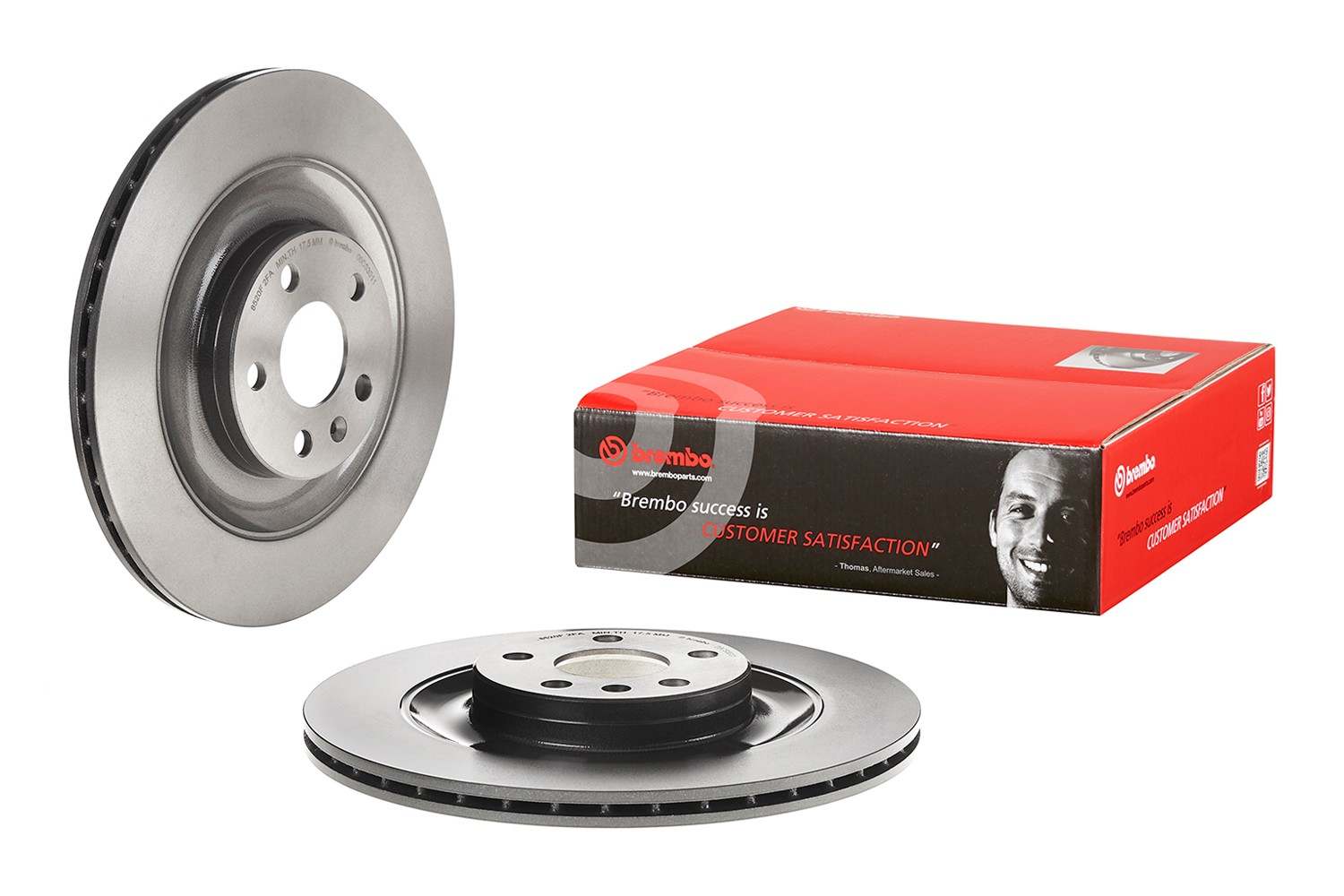 Brembo 15-18 Porsche Macan Front Grooved UV Coated Rotor