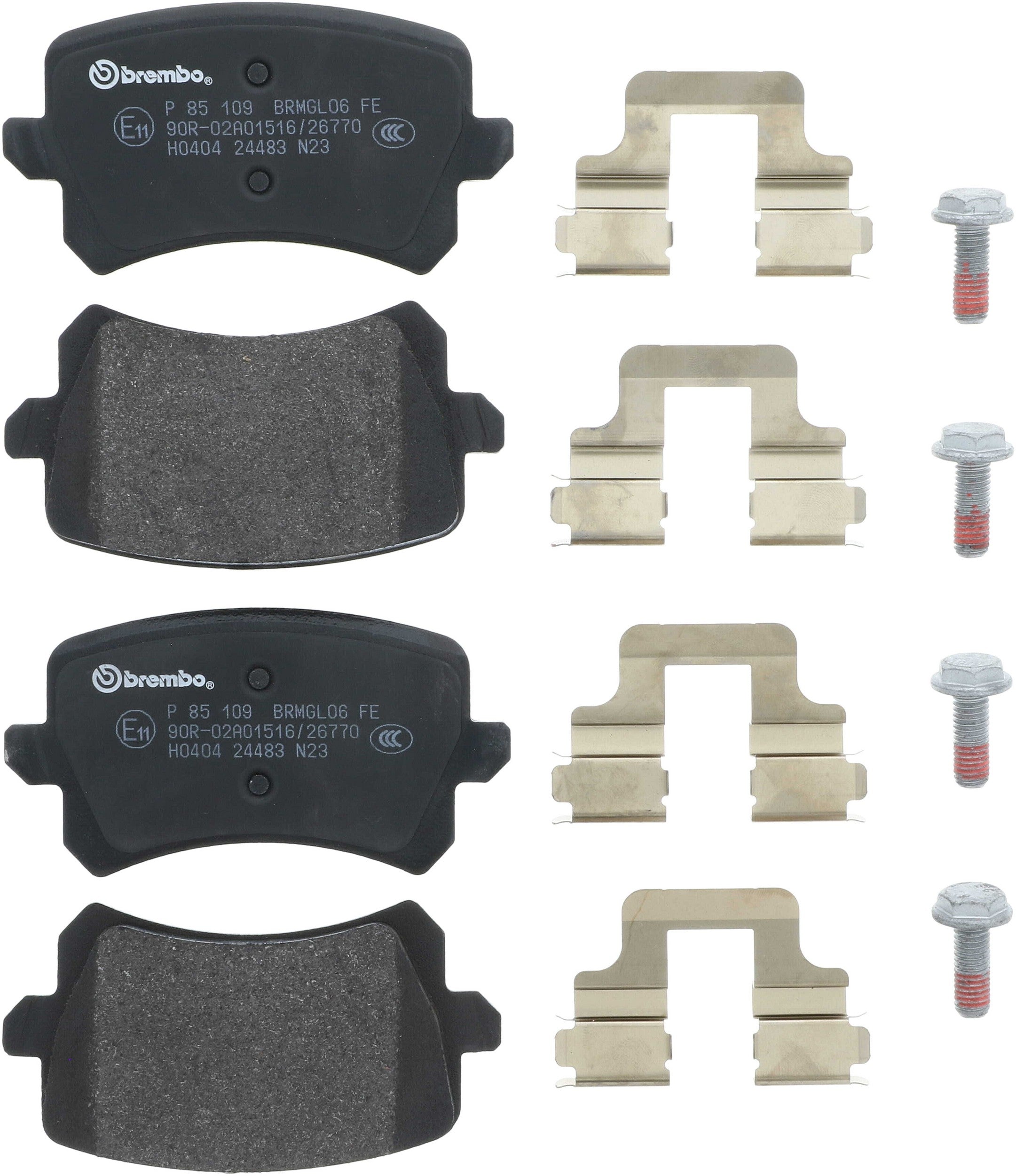 Brembo 2015 Volkswagen Tiguan/CC/Passat/ Audi Q3 QuattroRear Low-Met Brake Pad