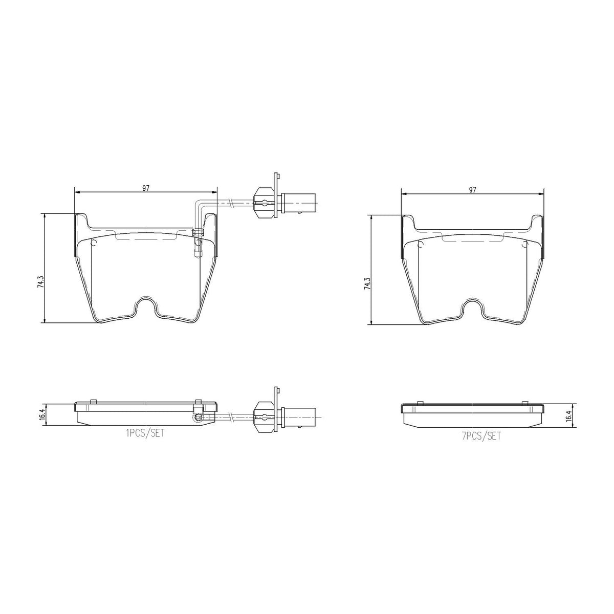 Brembo OE 08-12 Audi R8/14-15 R8/13-15 RS5 PRIME Ceramic Brake Pad - Front