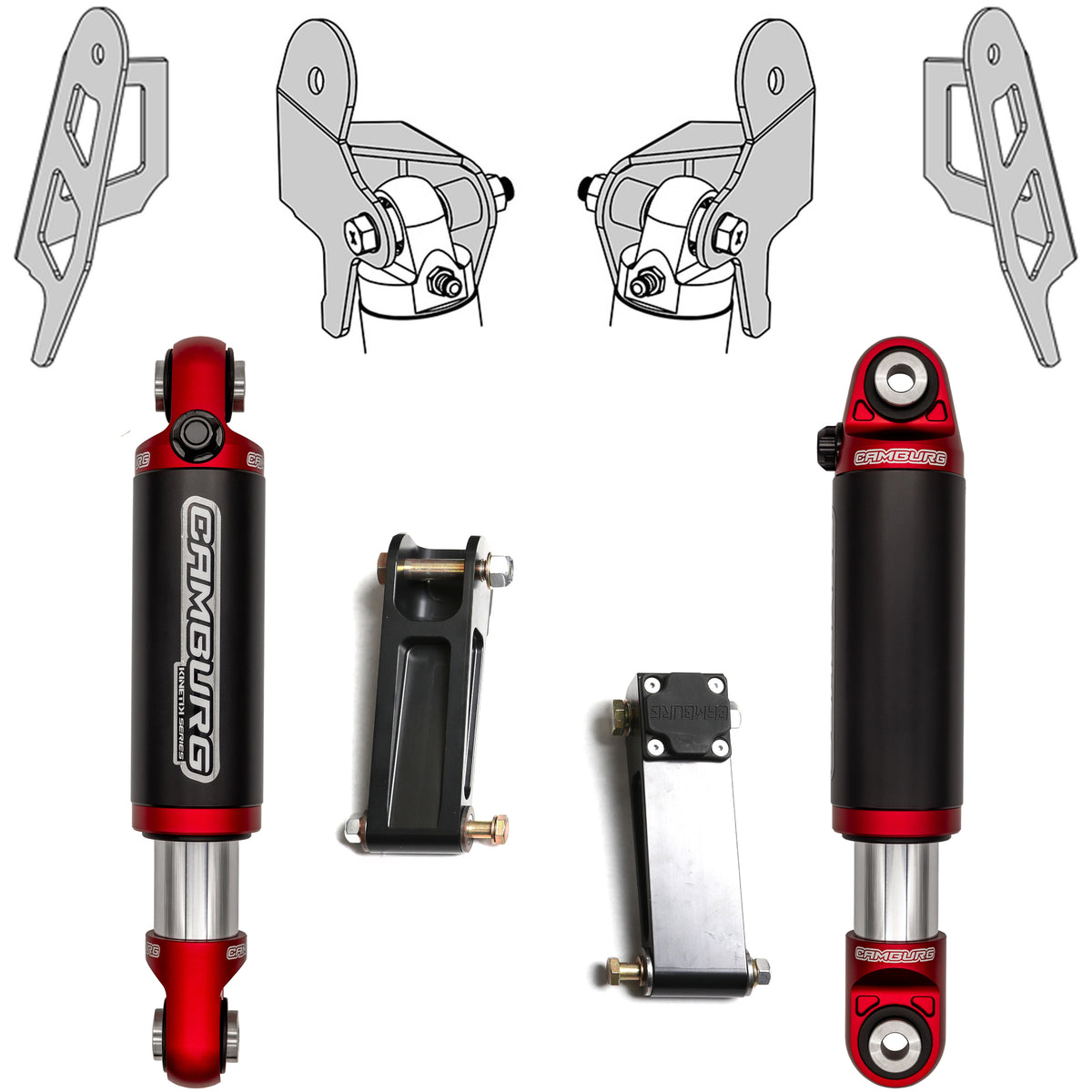 Camburg 03-09 Toyota 4-Runner/FJ Front Slapper Bump Stop Kit w/ UCA Gussets & Camburg 2.5 Bumps