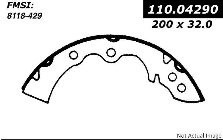 Centric 70-72 Mazda 1200/R100 / 79-80 Mazda RX-7 Premium Brake Shoes - Rear