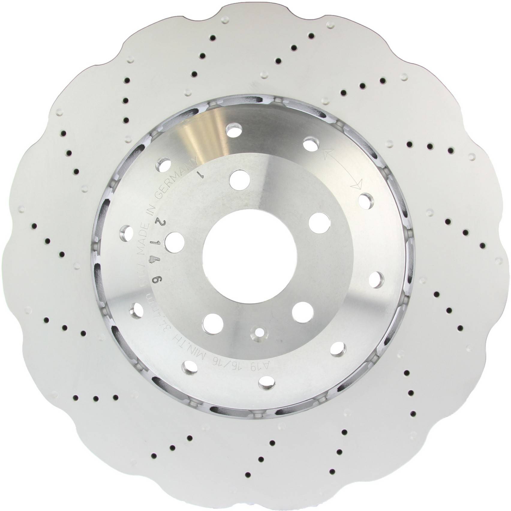 Centric 14-18 Audi RS7 SportStop Drilled Front Rotor