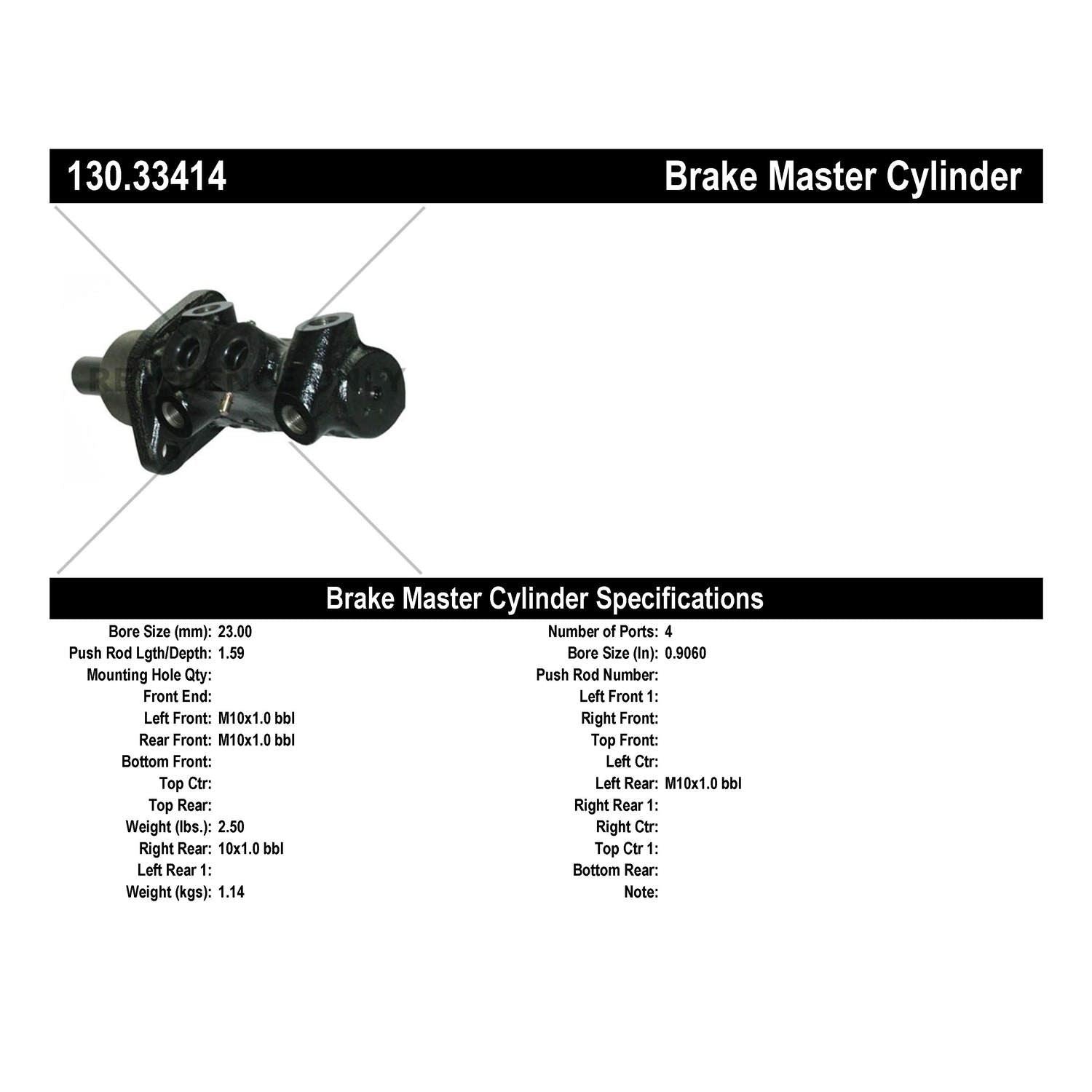Centric 1995 Volkswagen EuroVan Premium Brake Master Cylinder