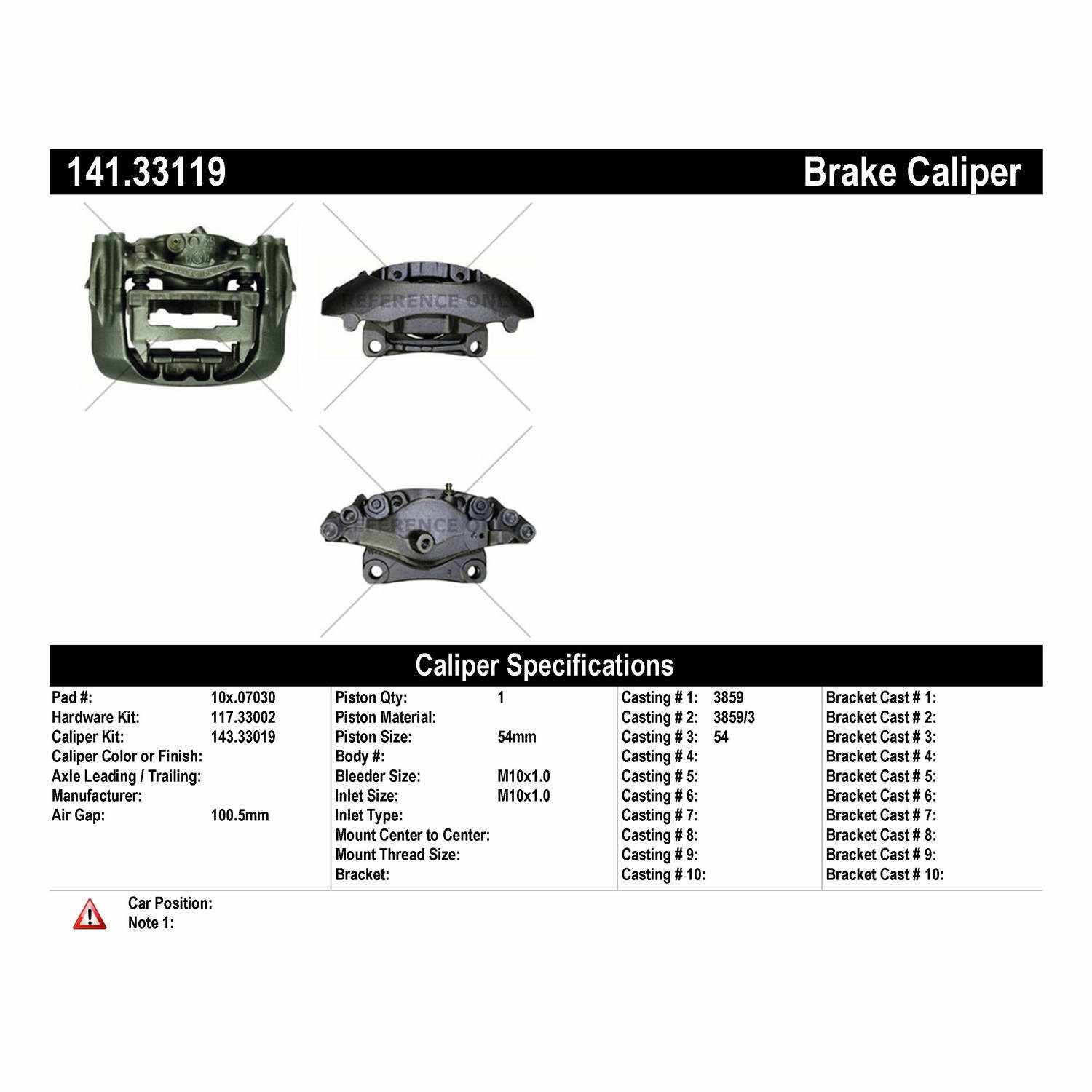 Centric 92-97 Volkswagen EuroVan / 1999 Volkswagen EuroVan Semi-Loaded Brake Caliper - Front Right