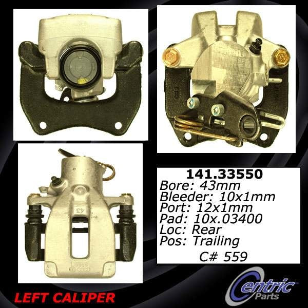 Centric 01-03 Audi S8 Semi-Loaded Brake Caliper - Rear Right