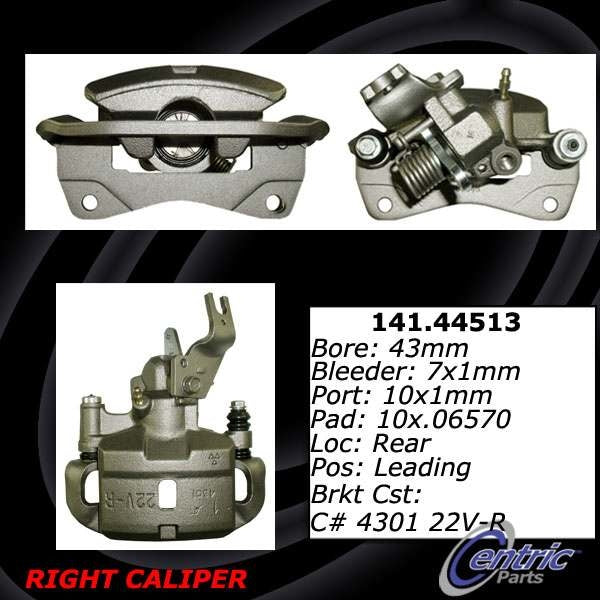 Centric 92-95 Toyota MR2 Semi Loaded Rear Left Brake Caliper