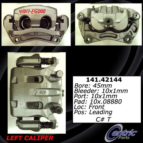 Centric 08-12 Infiniti EX35 Posi-Quiet Loaded Front Left Caliper