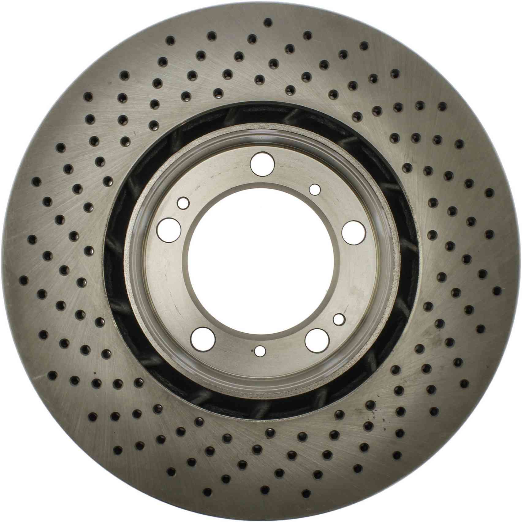 Centric C-TEK Standard Drilled Passenger Side Front Rotor 03-12 Porsche Boxster