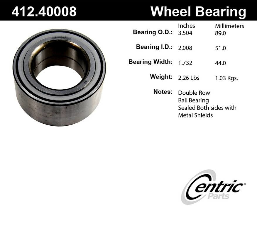 Centric Premium Ball Bearing - Front